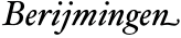 Berijmingen